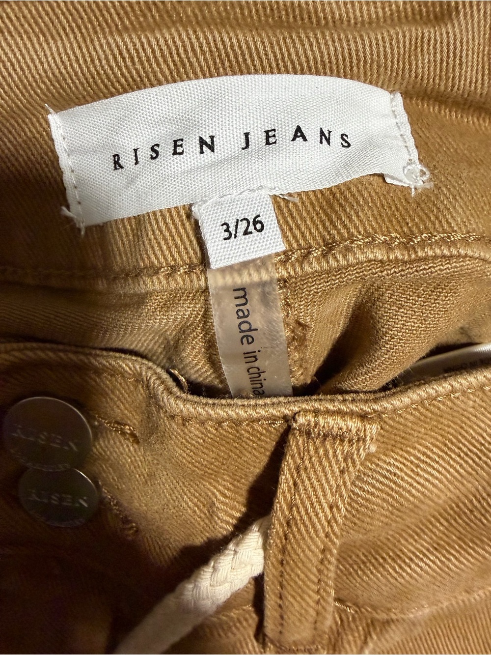 Woman’s Risen Tan Cargo wide leg jeans - Picture 3 of 4